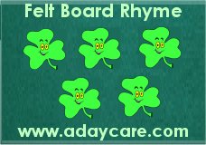 St Patrick’s Day felt board rhyme