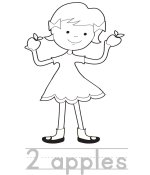 Preschool Letter A Book - 2 Apples for September