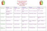 Preschool Calendar